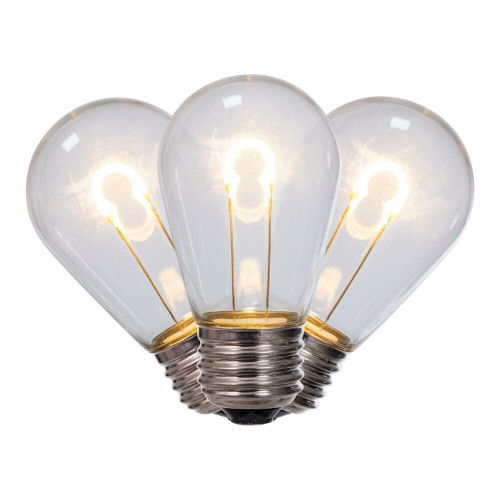 Vickerman XS14TU01-10 - S14 Transparent Warm White LED Replacement Bulb - 10 Pack