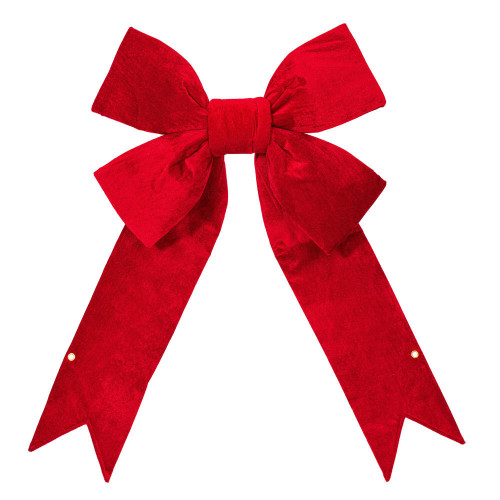 Vickerman L131330 - 30 inch Red Velvet Outdoor Bow