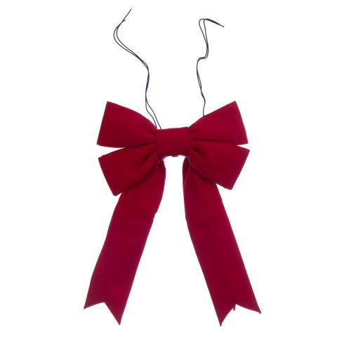 Vickerman L230315 - 12 inch Red Canvas Outdoor Bow