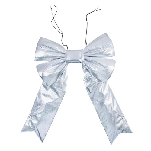 Vickerman L230718 - 18 inch Silver Metallic Outdoor Bow