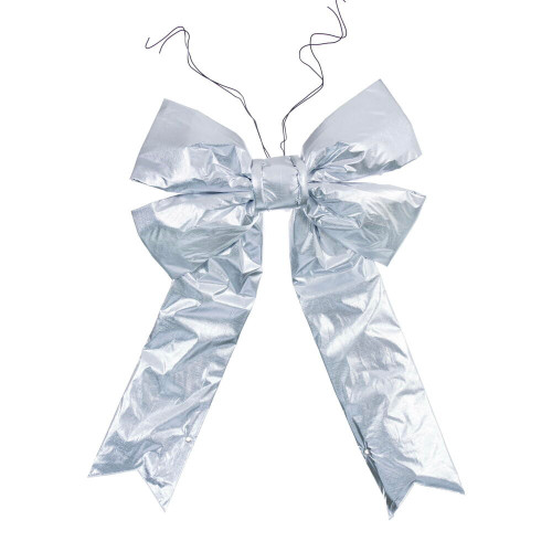 Vickerman L230724 - 2 ft Silver Metallic Outdoor Bow