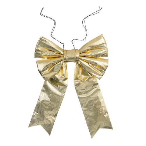 Vickerman L230818 - 18 inch Gold Metallic Outdoor Bow 
