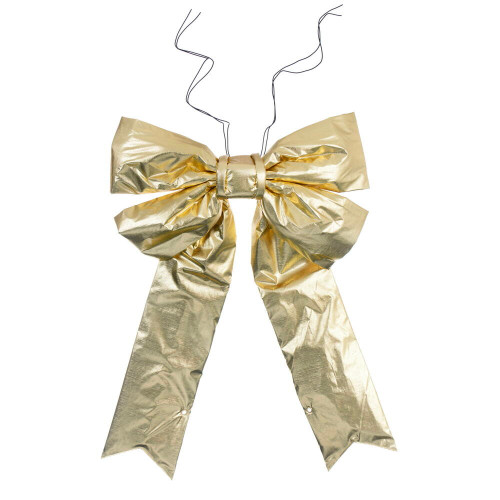 Vickerman L230824 - 2 ft Gold Metallic Outdoor Bow 