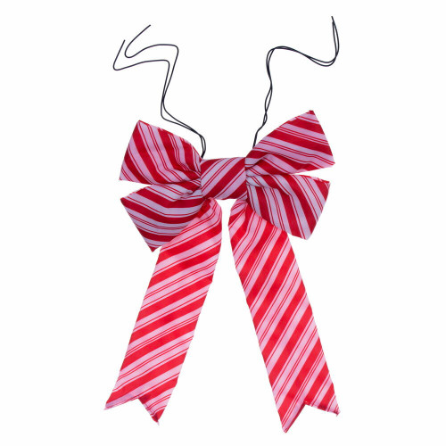 Vickerman L231612 - 12 inch Red-White Nylon Outdoor Bow 
