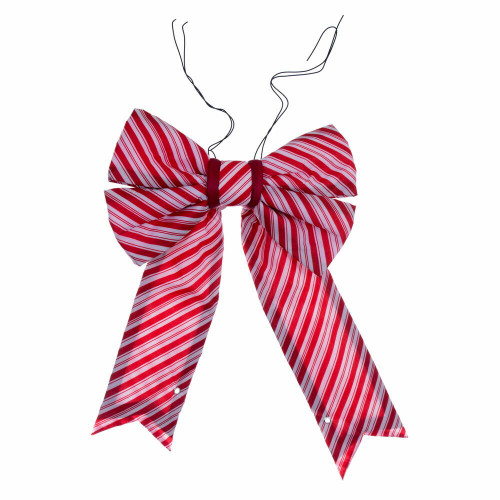 Vickerman L231618 - 18 inch Red-White Nylon Outdoor Bow