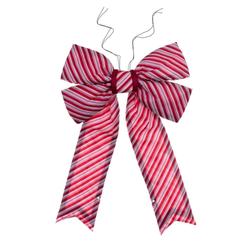 Vickerman L231624 - 2 ft Red-White Nylon Outdoor Bow