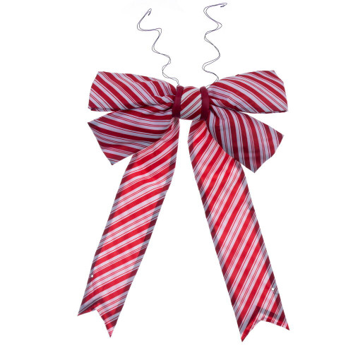 Vickerman L231636 - 3 ft Red-White Nylon Outdoor Bow 