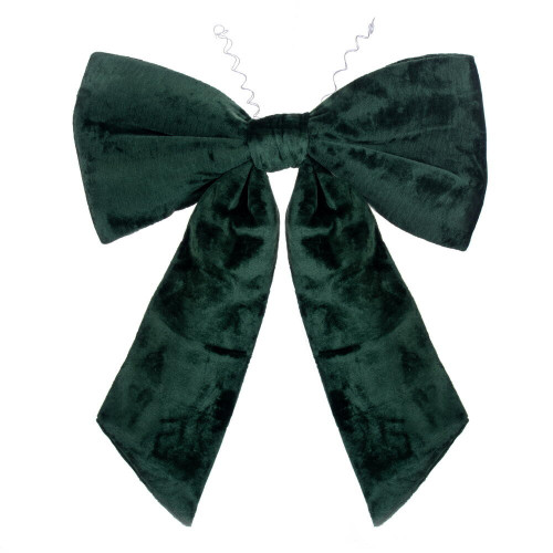 Vickerman L232136 - 3 ft Dark-Green Faux Fur Indoor Bow