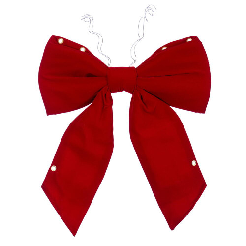 Vickerman L232318UV - 18 inch Red Velvet Outdoor Bow