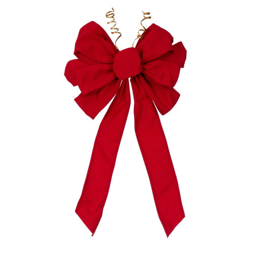 Vickerman L240312 - 12 inch Red Canvas Outdoor Bow 
