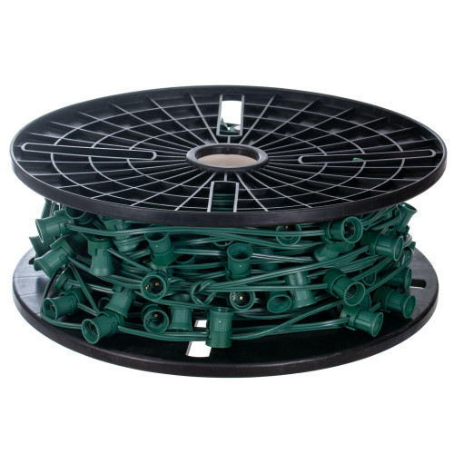 Vickerman V24SPT1-200G - 250 ft Green C9 Socket Stringer with 200 Magnetic Sockets - SPT1