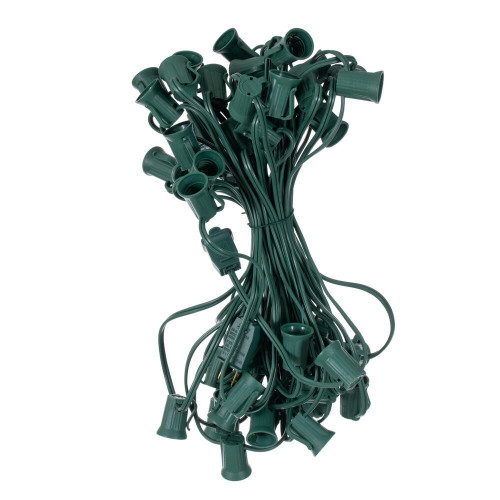 Vickerman VC9SPT1-12G50 - 50 ft Green C9 Socket Stringer with 50 Sockets - SPT1 