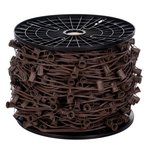 Vickerman VC9SPT2-12B1000 - 1000 ft Brown C9 Socket Stringer with 1000 Sockets - SPT2
