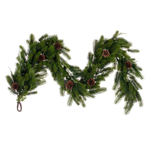 Vickerman EH232312 - 12 in. Green 6 ft Butterfly Christmas Garland - Unlit Artificial Spray