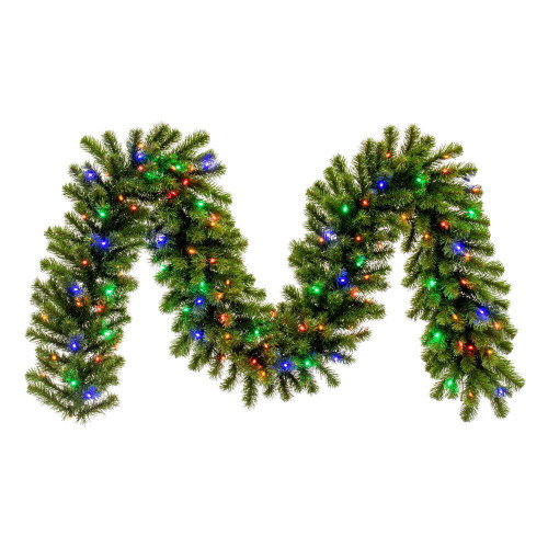 Vickerman G237016LED - 9 ft Green Deluxe Sequoia Pine Christmas Garland - Multi-colored LED 