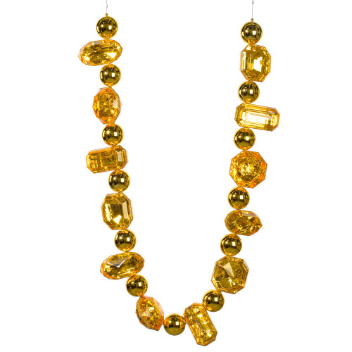 Vickerman MT233408 - 6 ft Gold Jewel Christmas Garland - Unlit