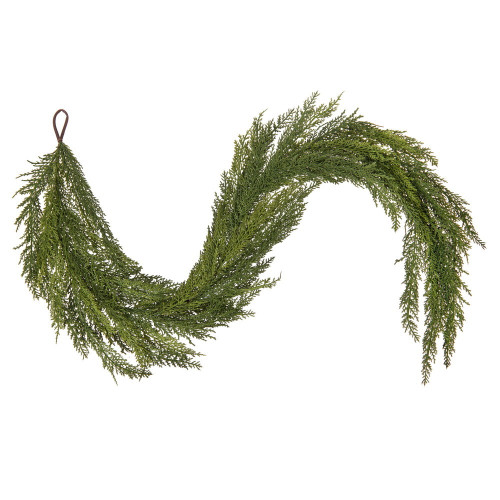 Vickerman RY250172 - 6 ft Green Cedar Christmas Garland - Unlit 
