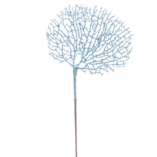 Vickerman RG251532 - 21 in. Baby Blue Glitter Coral Artificial Spray - 4 Pack 