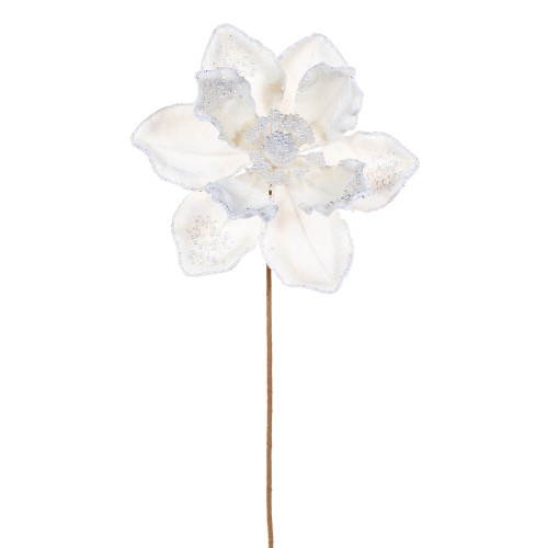 Vickerman RG253601 - 17 in. Ivory Pearl Magnolia Flower Artificial Spray - 2 Pack