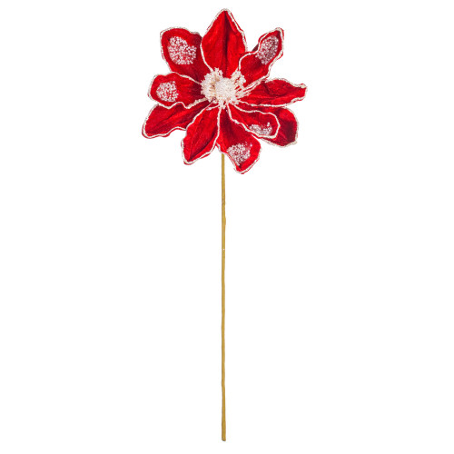 Vickerman RG253603 - 17 in. Red Pearl Magnolia Flower Artificial Spray - 2 Pack