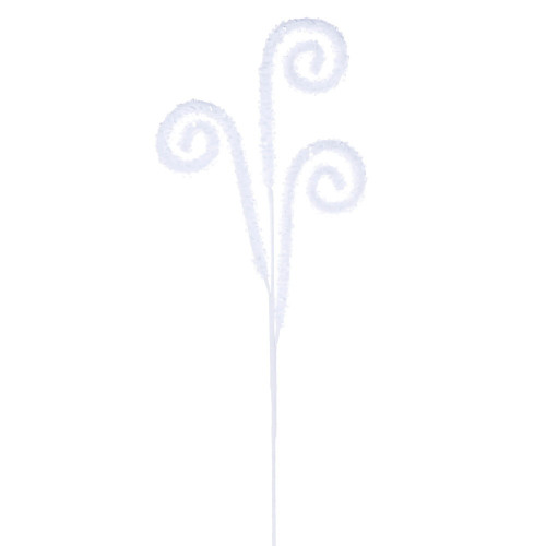 Vickerman RPQ251911 - 29 in. White Sequin Swirl Artificial Spray - 3 Pack