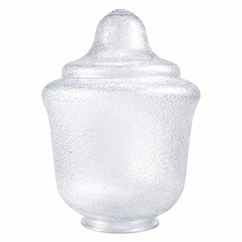 20" Clear Acorn Street Lamp Acrylic Cover with 8" Neck Base 