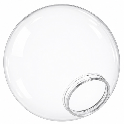 10" Clear Acrylic Replacement Light Globe with 4" Lip