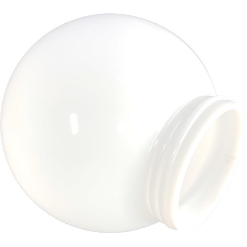 LBS Lighting 6" White Plastic Light Globe Threaded Screw Neck 