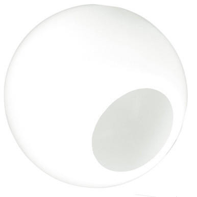 30" White Acrylic Replacement Lamp Post Globe - Custom Opening 