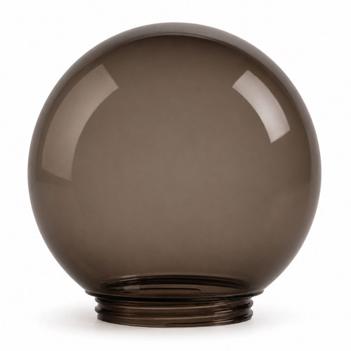 6" Bronze Plastic Acrylic Light Globe with Threaded Neck Fitter 