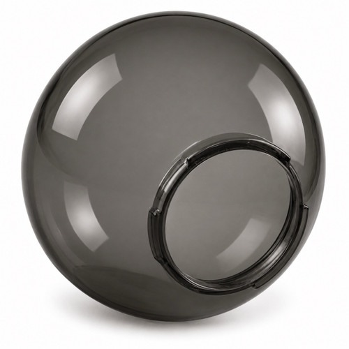 8" Smoke Acrylic Light Globe Twist Lock Base 