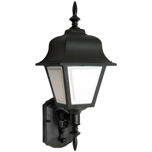 Incon Lighting 75W Max Traditional Black Lantern White Lens Wall Porch Light 