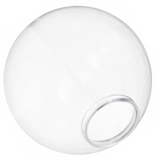 20" Clear Plastic Acrylic Light Globe with 6" Lip Neck