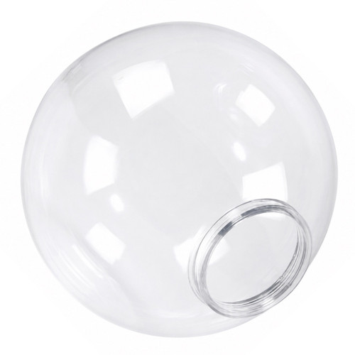 8" Plastic Clear Light Globe with 4" Neck 