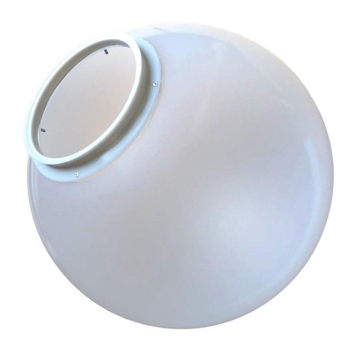 LBS Lighting 18" Frost Plastic Light Globe with 8" Lip Base 