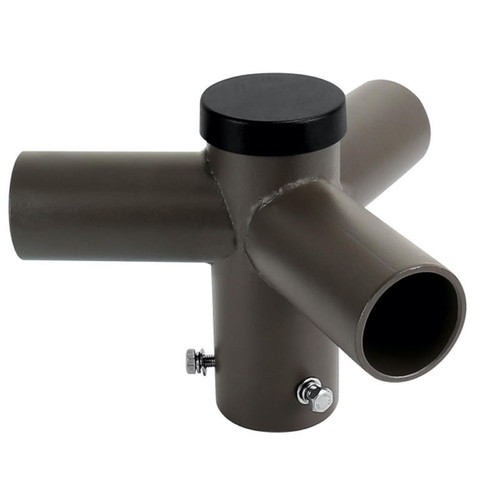 Triple 120° Horizontal Tenon Adapter Pole Bracket – Dark Bronze