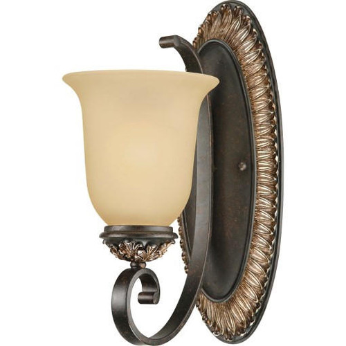 Volume Lighting V2291-82  Vintage Bronze with Antique Gold Bathroom Sconce