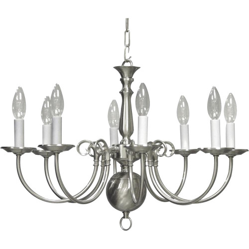  Volume Lighting V3558-33 Dining Room 8-light Brushed Nickel Chandelier 