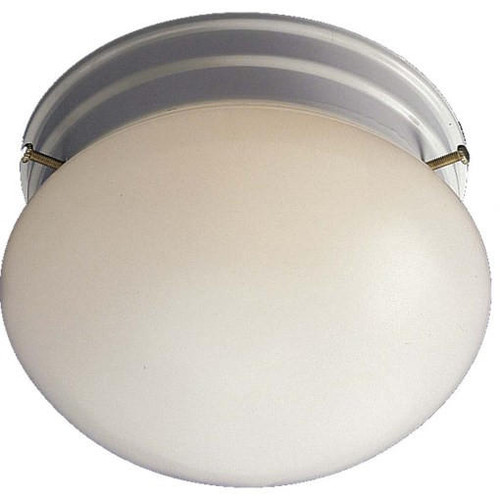 Volume Lighting V7008-6 - White Mushroom Flush Mount - White Glass