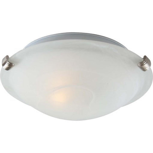 Volume Lighting V7020-33 - Brushed Nickel Ceiling Light - Alabaster Glass Bowl