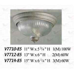 Volume Lighting V7714-85 Indoor Platinum Rust Flush Mount