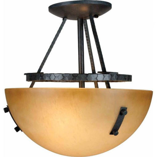  Volume Lighting V5342-53 Frontier Iron Semi Flush-Mount