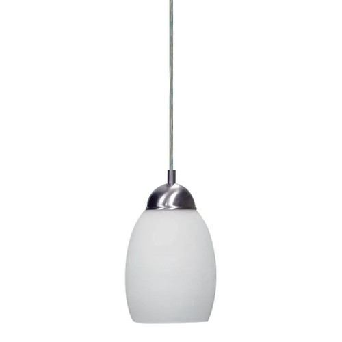 Volume Lighting V1775-33 – Brushed Nickel Mini Pendant – Etched White Glass 