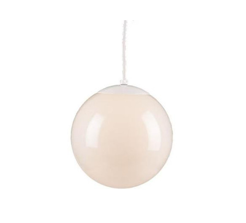 Volume Lighting Volume V1819-6 White Pendant with Round Opal Glass