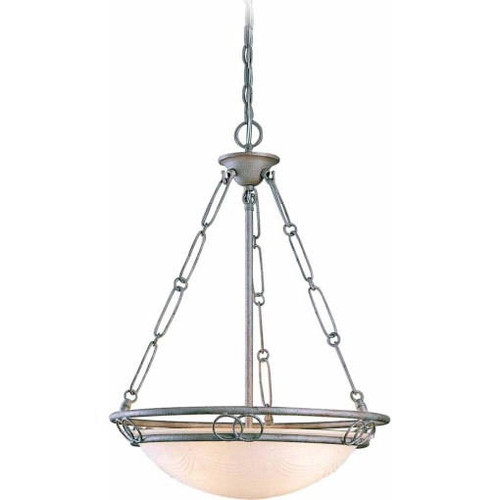  Volume Lighting V2683-85 Kuta 3-light Platinum Rust Bowl-Shaped Pendant 