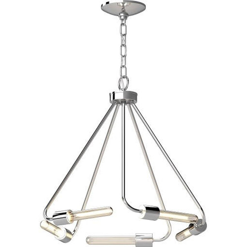 Volume Lighting V3035-93 Indoor Polished Nickel Mini Hanging Chandelier