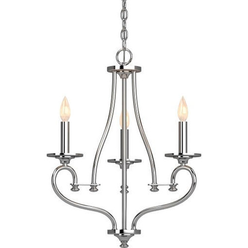 Volume Lighting V3183-3 Indoor Chrome Hanging Chandelier