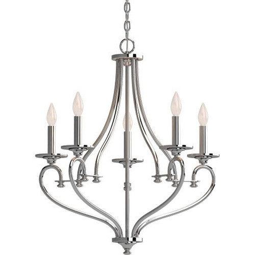 Volume Lighting V3185-3 Indoor Chrome Hanging Chandelier