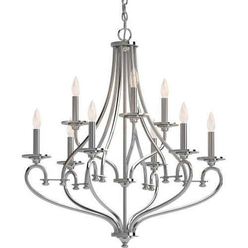  Volume Lighting V3189-3 Indoor Chrome Hanging Chandelier