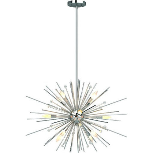 Volume Lighting V3382-93 Indoor Polished Nickel Downrod Chandelier